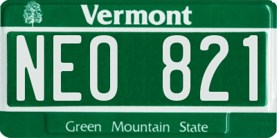 VT license plate NEO821