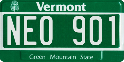 VT license plate NEO901