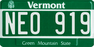 VT license plate NEO919