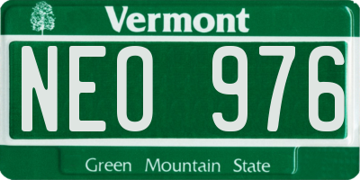 VT license plate NEO976