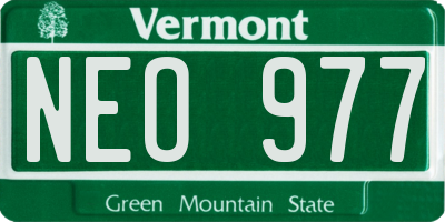 VT license plate NEO977