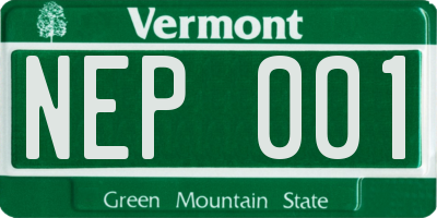 VT license plate NEP001
