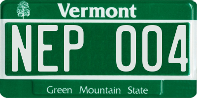 VT license plate NEP004