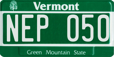 VT license plate NEP050