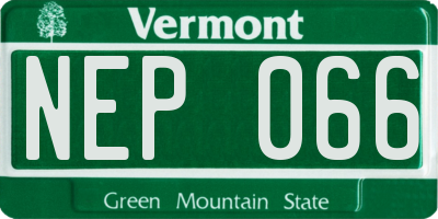 VT license plate NEP066