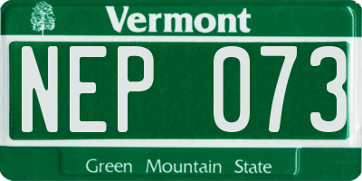 VT license plate NEP073