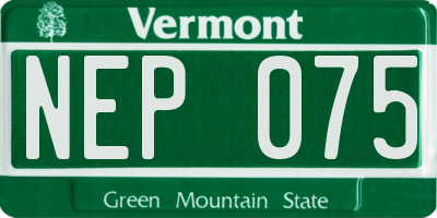 VT license plate NEP075