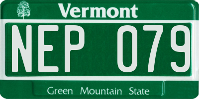 VT license plate NEP079