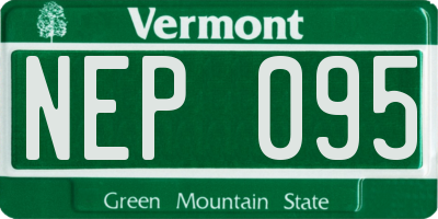 VT license plate NEP095