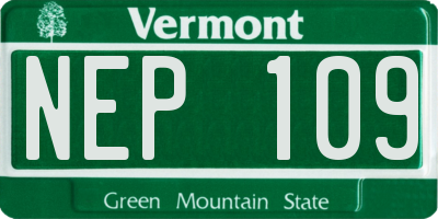 VT license plate NEP109