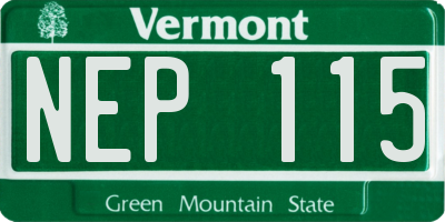 VT license plate NEP115