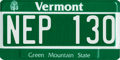 VT license plate NEP130