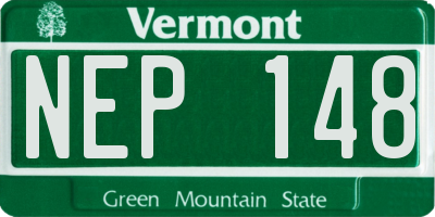 VT license plate NEP148