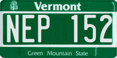 VT license plate NEP152