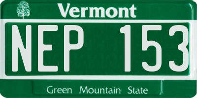 VT license plate NEP153