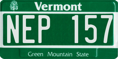 VT license plate NEP157