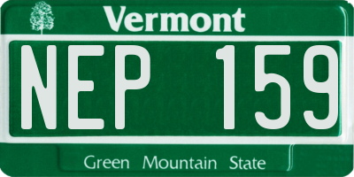 VT license plate NEP159