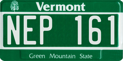 VT license plate NEP161