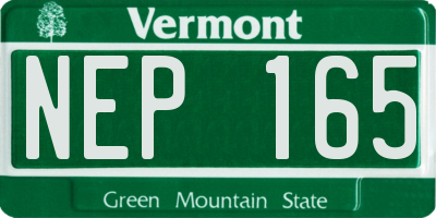 VT license plate NEP165