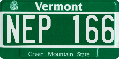 VT license plate NEP166