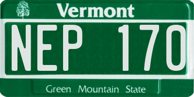 VT license plate NEP170