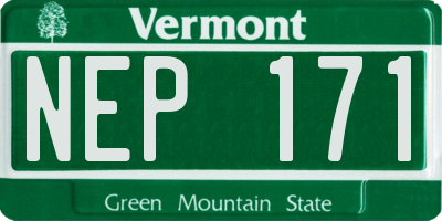 VT license plate NEP171