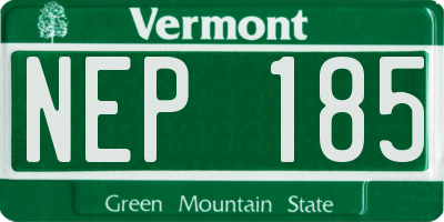VT license plate NEP185
