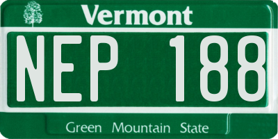 VT license plate NEP188