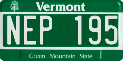 VT license plate NEP195