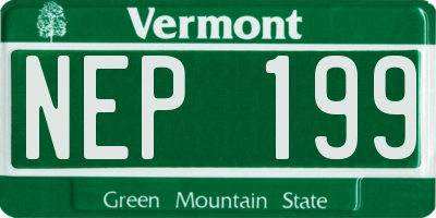 VT license plate NEP199