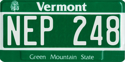VT license plate NEP248