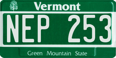 VT license plate NEP253