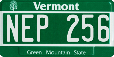 VT license plate NEP256