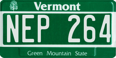 VT license plate NEP264