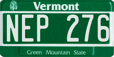 VT license plate NEP276