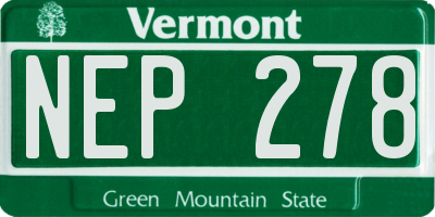VT license plate NEP278