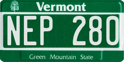 VT license plate NEP280