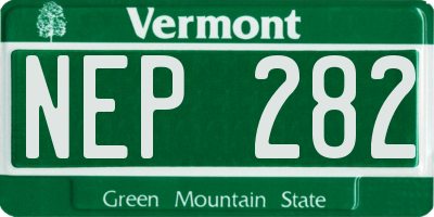 VT license plate NEP282