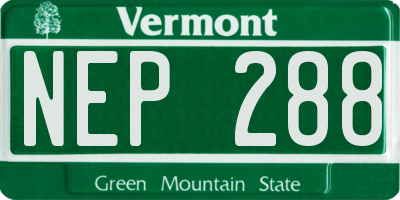 VT license plate NEP288