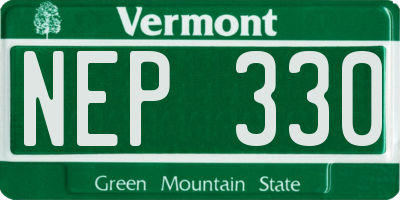 VT license plate NEP330