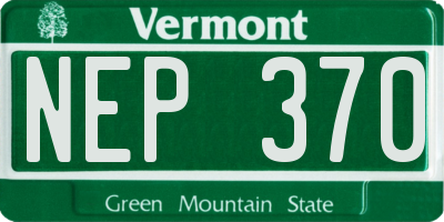 VT license plate NEP370