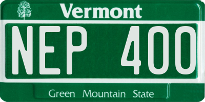 VT license plate NEP400