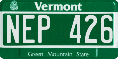 VT license plate NEP426