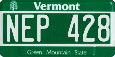 VT license plate NEP428