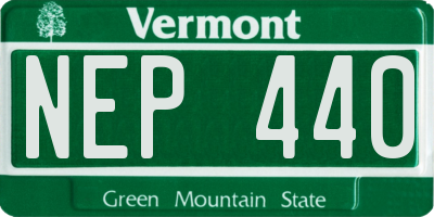 VT license plate NEP440