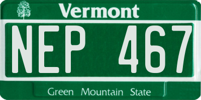 VT license plate NEP467