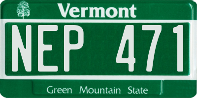 VT license plate NEP471