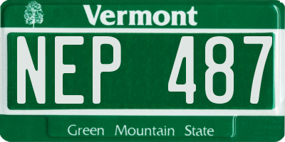 VT license plate NEP487