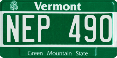 VT license plate NEP490
