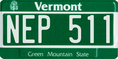 VT license plate NEP511